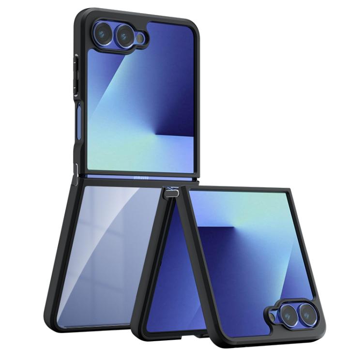 Funda híbrida de TPU y PC para Samsung Galaxy Z Flip7 (transparente)