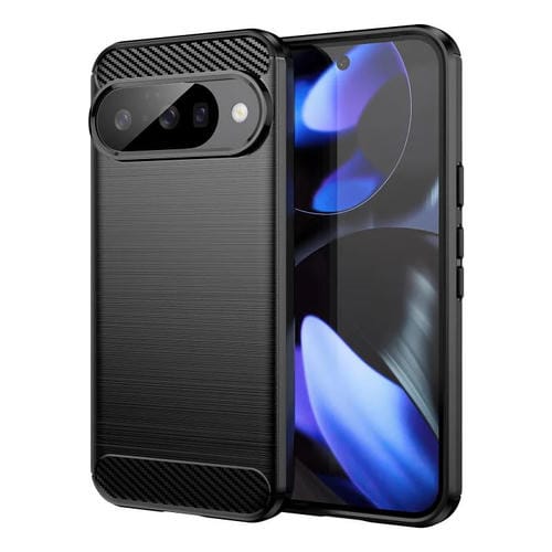 Funda TPU Textura Cepillada Fibra de Carbono para Google Pixel 10 Pro (Negra)