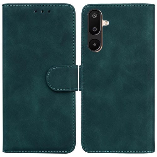 Funda de cuero con tapa y diseño de piel sintética para Samsung Galaxy M16 5G / F16 5G / M36 5G (verde)