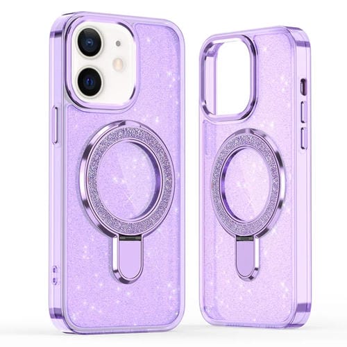 Funda para Teléfono Magsafe con Soporte de Anillo para iPhone 11 (Morado)