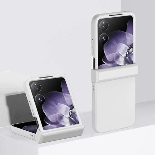 Funda de PC 3 en 1 con tacto suave para Xiaomi Mix Flip 2 (blanca)