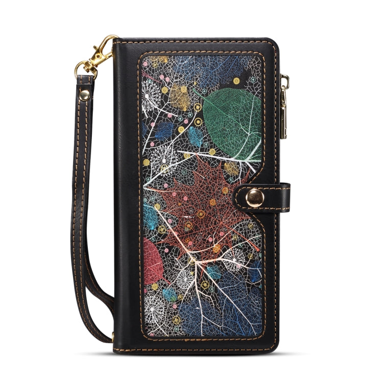Estuche de Cuero Rfid con Cremallera y Cordón Samsung Galaxy A36 Eseble Star Series (Negro)