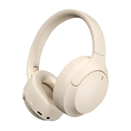 Auriculares Bluetooth NC10 ANC Montados en la Cabeza con Reducción Activa de Ruido (Beige)
