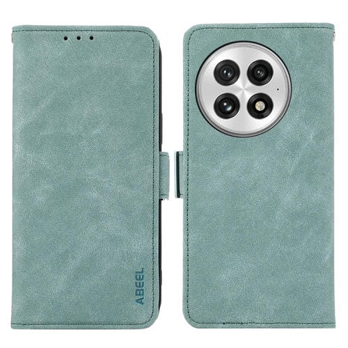 Funda de Cuero Abeel con Imán Rfid y Acabado Esmerilado para OnePlus Nord 13 (Cian)