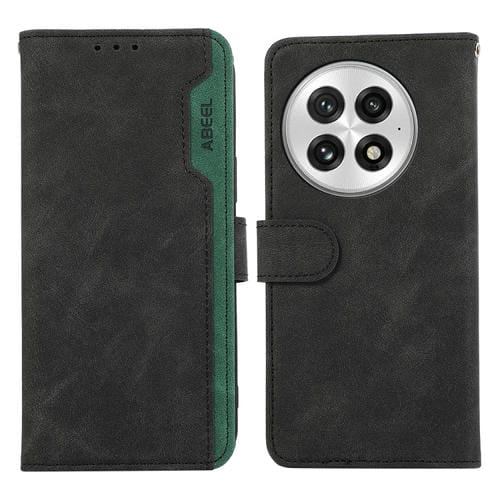 Funda de Cuero con Bloqueo Abeel para OnePlus Nord 13 (Negro y Verde)