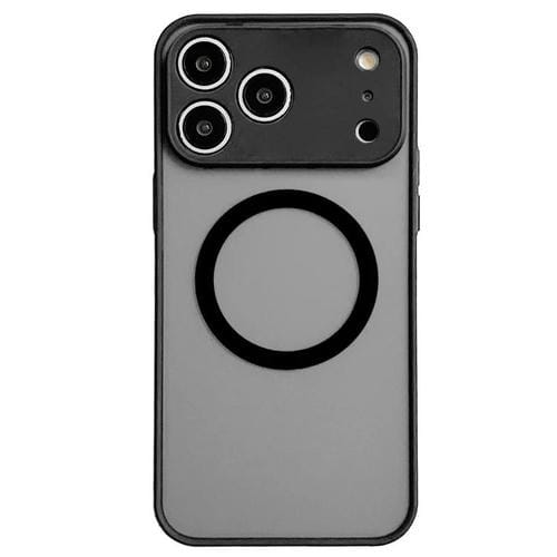 Funda MagSafe con diseño de ojo de halcón para iPhone 17 Pro (negra)