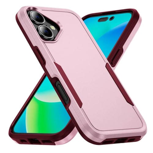 Funda Pioneer Armor de PC y TPU resistente para iPhone 17 (rosa y rojo rosa)