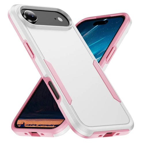 Funda Pioneer Armor de PC y TPU resistente para iPhone 17 Air (blanco y rosa)