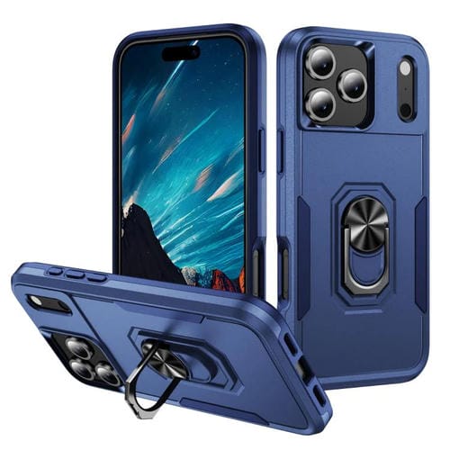 Funda Pioneer Armor de PC y TPU resistente con soporte para iPhone 17 Pro (azul)