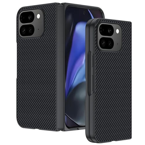 Funda ultrafina con textura de fibra de carbono para Google Pixel 10 Pro Fold (negra)