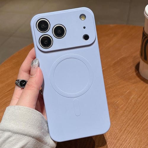 For iPhone 17 Pro Max Solid Color Liquid Silicone MagSafe Magnetic Phone Case(Yuanfeng Blue)