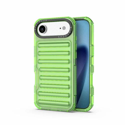 Funda híbrida de TPU y PC con airbag de alta transparencia para iPhone 17 Air (verde transparente)