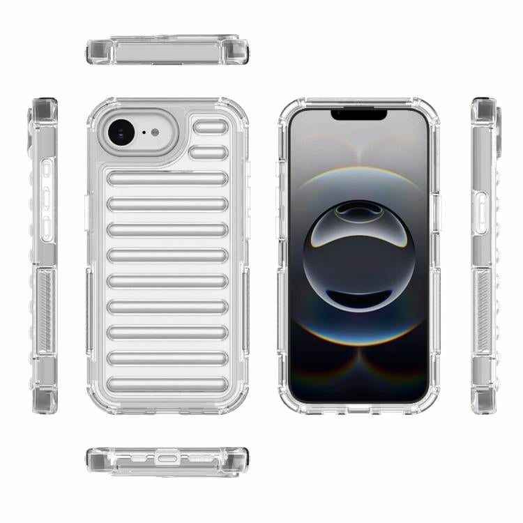 Funda híbrida de TPU y PC con airbag de alta transparencia para iPhone 16e (transparente)