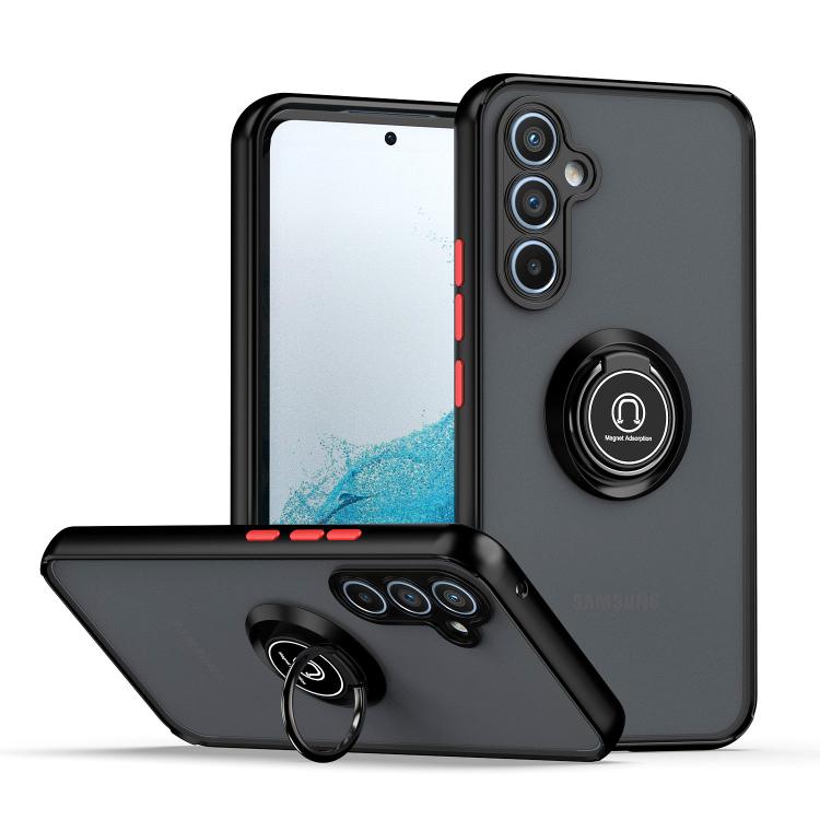 Funda de TPU + PC con anillo para Samsung Galaxy A54 5G Q Shadow 1 Series (negro y rojo)