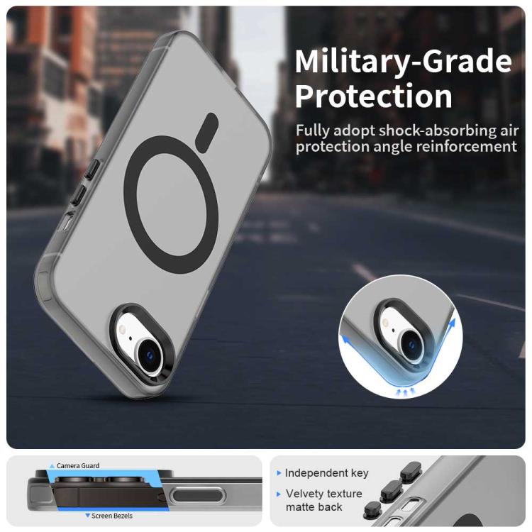 Funda híbrida TPU y PC Candy con Protección Magsafe para iPhone 16E (Negra)