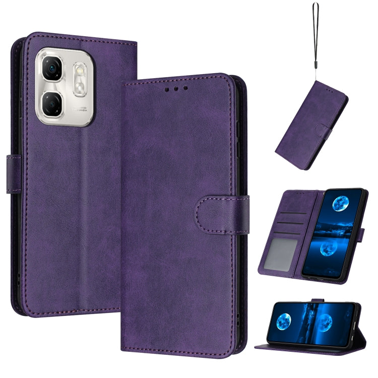 Funda de Piel Sintética con Tapa para Teléfono Infinix Hot 50I (Morado)