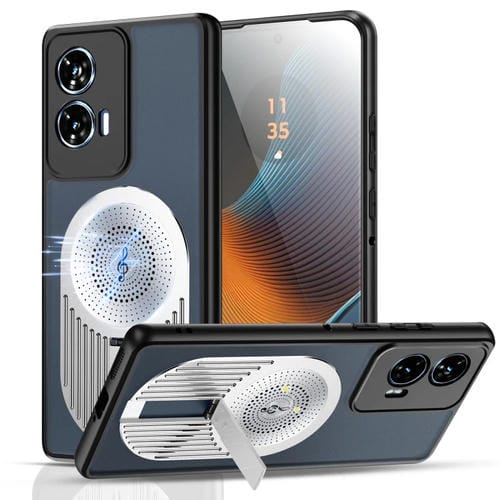 Estuche para Teléfono Motorola Edge 50 Fusion con Soporte Magsafe Aromaterapia y Disipación de Calor (Plateado)