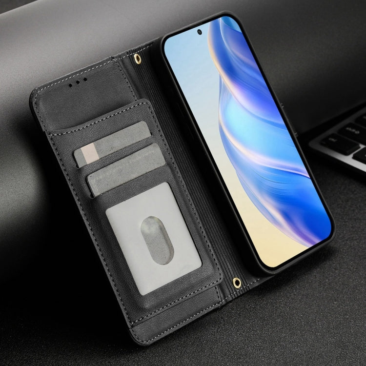 Funda de Cuero para Ulefone Note 18 Ultra con Cremallera y Ranuras para Tarjetas (Negro)