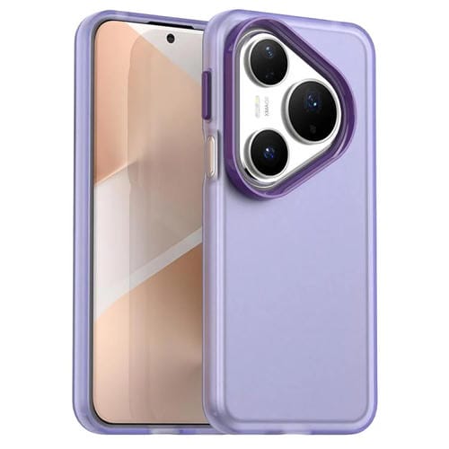 Funda híbrida de TPU a prueba de golpes para Huawei Pura 80 Pro Candy PC (morado)
