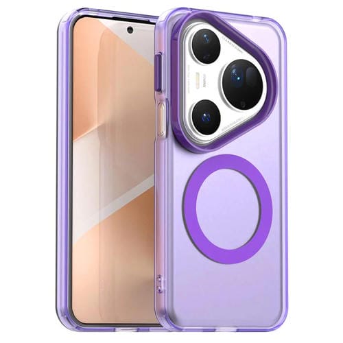 Funda híbrida de TPU y PC con Magsafe Candy para Huawei Pura 80 Ultra (morada)