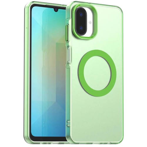 Funda híbrida de TPU y PC con Magsafe Candy para Samsung Galaxy A07 4G (verde)