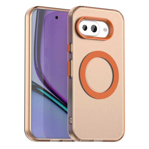 Funda híbrida TPU y PC para Google Pixel 9A con Protección contra Impactos y Caídas (Naranja)