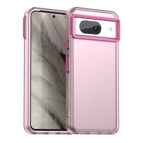 Funda Híbrida TPU para Google Pixel 8 Candy PC a Prueba de Golpes (Roja)