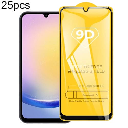 Película de Vidrio Templado para Samsung Galaxy A26 5G 9D Pantalla Completa con Pegamento (25 Piezas)