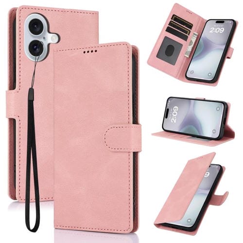 Funda de piel de becerro con textura de fantasía para iPhone 17 (rosa)