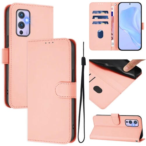 Funda de Piel para OnePlus 9 con Tacto Suave y Color Rosa