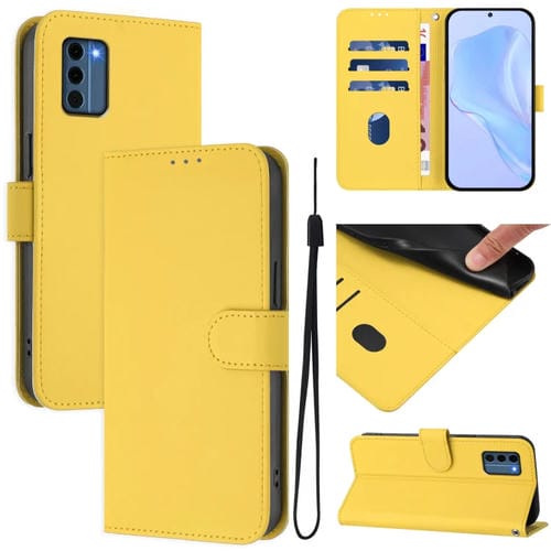 Funda Piel Sintética con Cordón para Nokia C300 (Amarillo Limón)