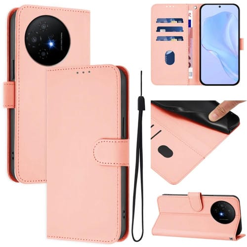 Funda de Piel Sintética para TCL 50 Xl con Cordón (Rosa)