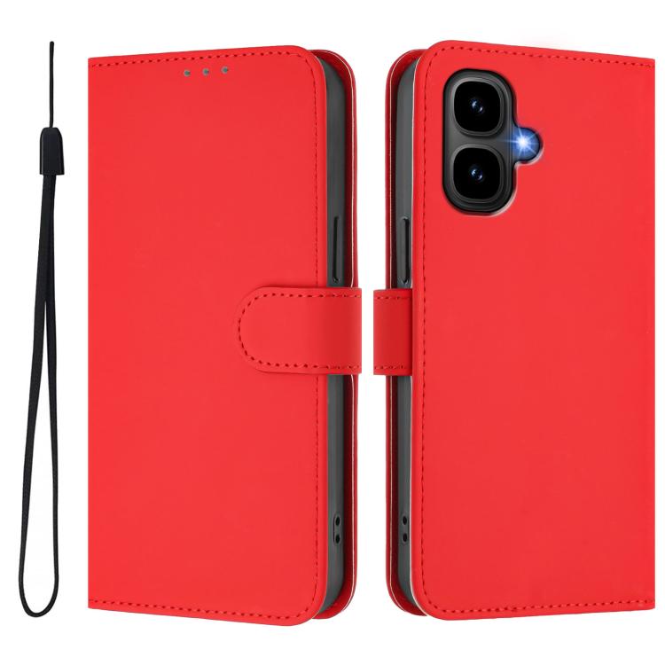 Funda de cuero con textura de piel y cordón para Infinix Smart 10 4G (rojo)