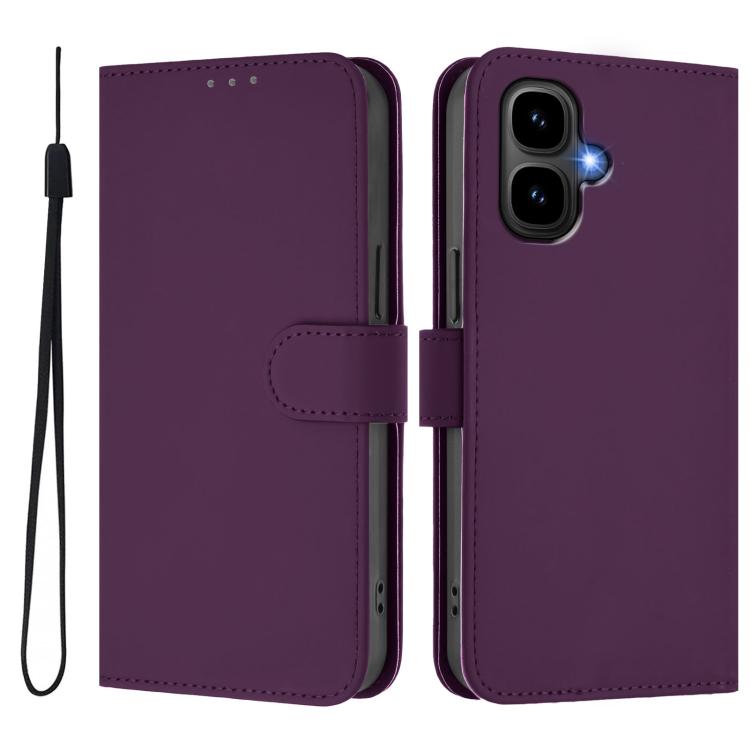 Funda de cuero con textura de piel y cordón para Infinix Smart 10 4G (violeta)