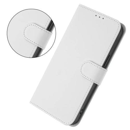 Funda de piel sintética con cordón para Tecno Pop 10 (color blanco)