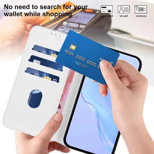 Funda de piel sintética con cordón para Tecno Pop 10 (color blanco)