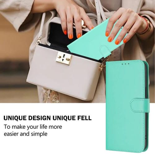 Funda de cuero con textura de piel y cordón para Honor X6C 4G (verde)