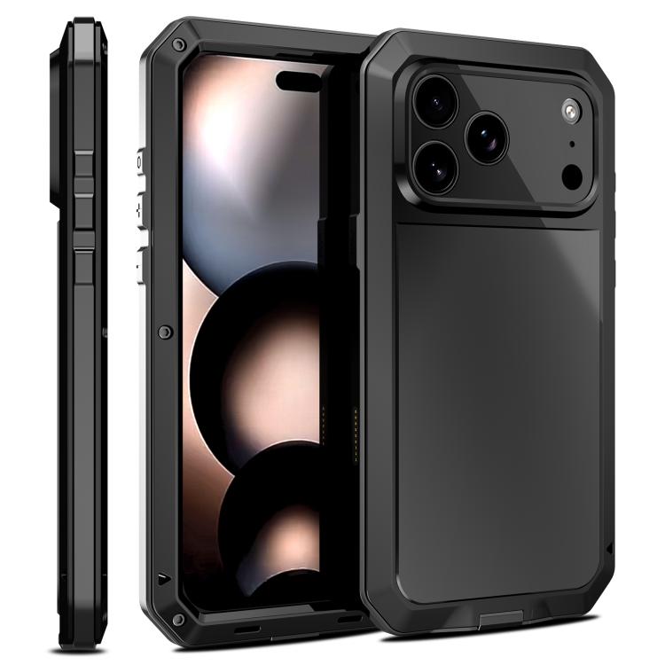 Funda metálica triple a prueba de golpes RedPepper para iPhone 17 Pro (negra)