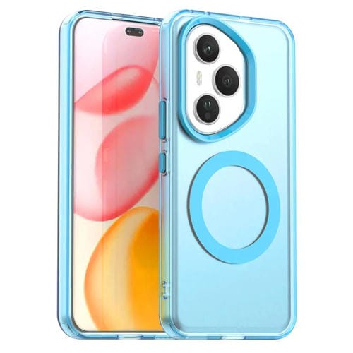 Funda híbrida de TPU y PC con Magsafe Candy para Honor 400 Pro Global (160,8 mm, azul)