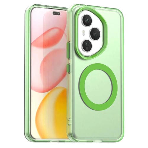 Funda híbrida de TPU y PC con Magsafe Candy para Honor 400 Pro Global (160,8 mm) (Verde)