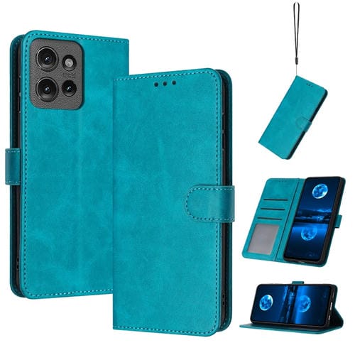 Funda Piel Sintética con Tapa para Motorola Edge 50 (Verde) Textura Becerro