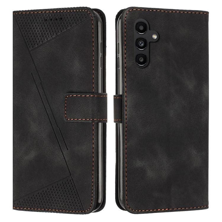 Funda de cuero triangular Dream Triangle con cordón para Samsung Galaxy S25 FE 5G (negra)