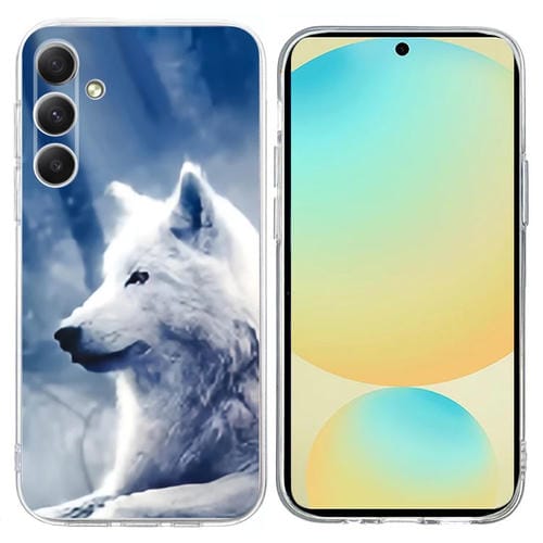 Funda TPU Samsung Galaxy A24 4G/5G Patrón Pintura Colorida (Lobo Blanco)