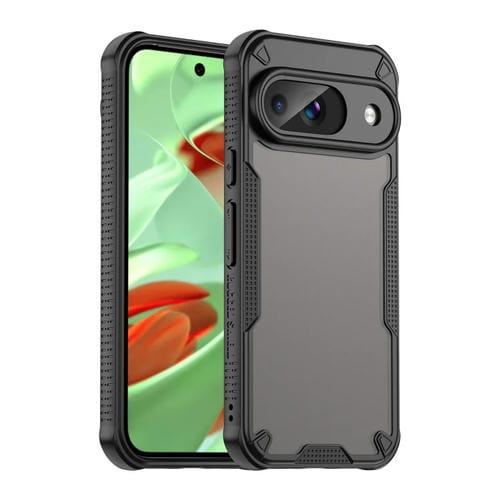 Funda Híbrida TPU y PC para Google Pixel 9 con Protección Glaseada (Negra)