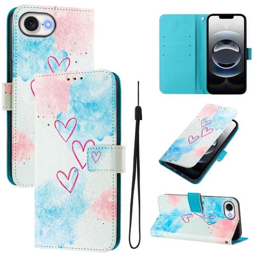 Funda de Cuero para iPhone 16E con Diseño de Dibujo Artístico (Love Me)