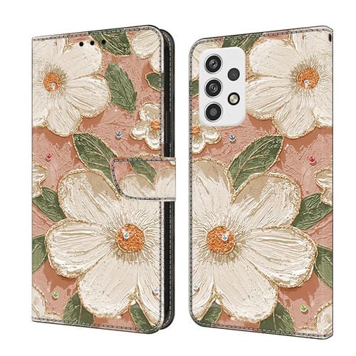 Funda de Piel Samsung Galaxy A13 4G/5G Pintada Fresca Función Protección (Girasol)