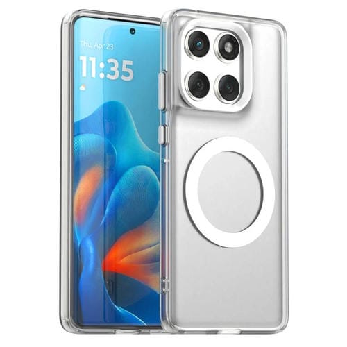 Funda híbrida de TPU y PC con Magsafe Candy para Motorola Edge 60 Fusion (blanca)