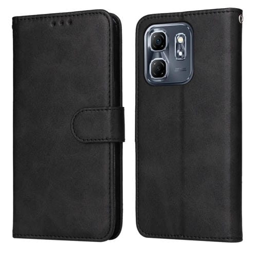 Funda Piel Sintética con Tapa para Infinix Hot 50I Smart 9 (Negra)