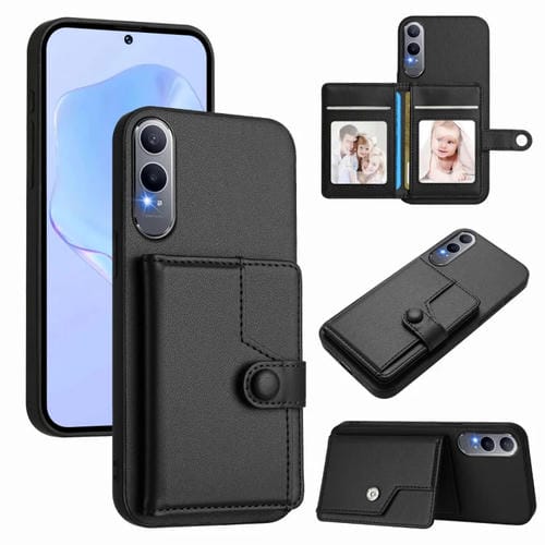 Funda Antirrobo para OnePlus Nord CE4 Lite 5G con Botón y Tarjetero RFID (Negra)