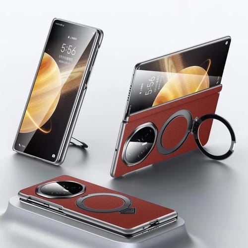 Funda para Teléfono Sulada con Soporte Magnético Magsafe para Honor Magic V3 (Rojo)